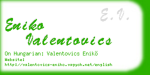 eniko valentovics business card