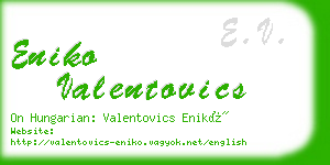 eniko valentovics business card